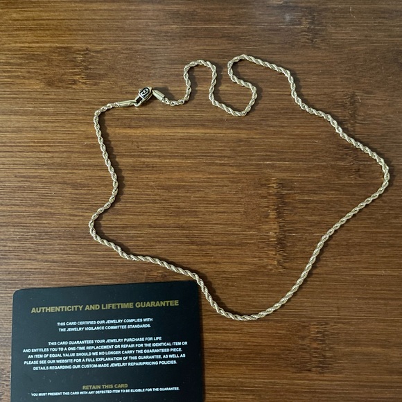 Men's GLD Rope Chain Necklace - Picture 2 of 2